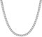 Roheafer Tennis Kette Iced Out, 5A Zirkonia Halsketten für Damen Herren, 18 Karat Weißgold Plattiert | 4,0 mm 5,0 mm Silber Gold Rundschliff Diamante Choker Halskette Armband