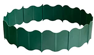 Tsnamay Gartenlandschaftseinfassung, flexible Rasenkante, Blumenbeet-Umrandung für Bogen, oval, Kreis, Herz, 16 x 14 cm, Grün, 20 Stück