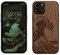 kwmobile Hülle kompatibel mit Apple iPhone 12 / iPhone 12 Pro Hülle - Holz Case - Handy Cover - TPU Handyhülle in Dunkelbraun Holz Japanische Welle
