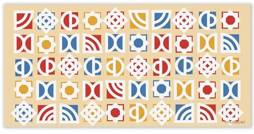 mubusi Vinyl Teppich Küche Lounge - Verschiedene Größen - (Bauhaus 60x120 cm)