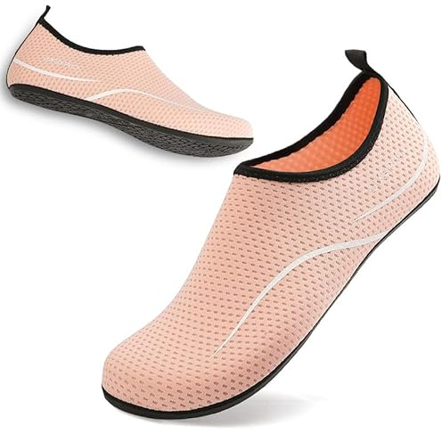 WOELIVE Badeschuhe Herren Damen Strandschuhe Schnell Trocknend Wasserschuhe Schwimmschuhe Aquaschuhe Atmungsaktiv Schwimmschuhe Leicht Surfschuhe(Rosa 41 EU)
