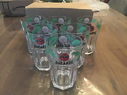 Lot de 6 verres rhum bacardi mojito nouveau modèle 2023 verre neuf