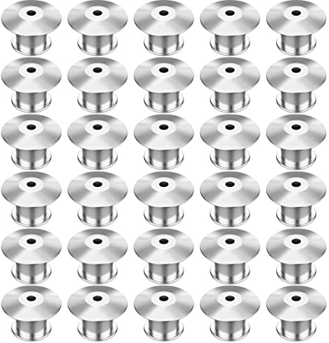 Perno di Bloccaggio Metallo Chiusura a Pernodi Ricambio per Badge Spille Gioielli Etichette Nome Artigianato DIY 30 Pezzi, Nichel