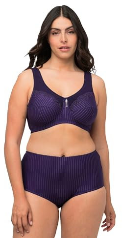 Ulla Popken Women's Entlastungs-bh, Ohne Bügel, Strassanhänger, Cup C-G Bra, Lilac, 52F