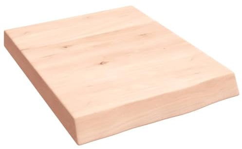 vidaXL Wandregal, Holzregal Regal Handgefertigt mit Baumkante, Wandboard Regalbrett Deko, Bücherregal Hängeregal, 40x50x(2-6) cm Massivholz Eiche Unbehandelt