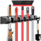 ibell Broom Holder Wall Mounted, Mop Holder Wall Hanger with 5 Position 6 Hooks, Multipurpose Utility Tool Storage Organizer for Kitchen, Bathroom, Garden Garage
