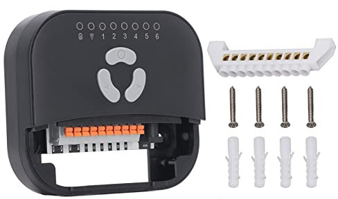 Fyearfly Smart-Bewässerungssprinkler, 6-Wege-Sprinkler-Controller, APP-Fernbedienung, Wettervorhersage, 2,4 G WiFi, Smart-Bewässerungscontroller, Schwarz, 24 V