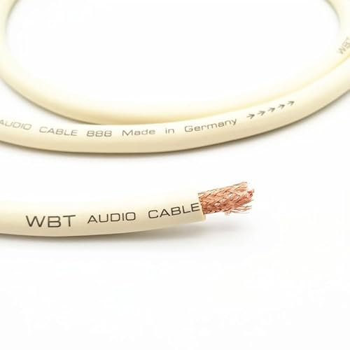easyhaha WBT 888 2 Core OFC Cavo Audio Sfuso XLR Cavo bilanciato Amplificatore Cavo for Altoparlanti Linea di Segnale RCA Home Theater Centro Surround Filo (Color : WBT-888, Size : 0.5m)