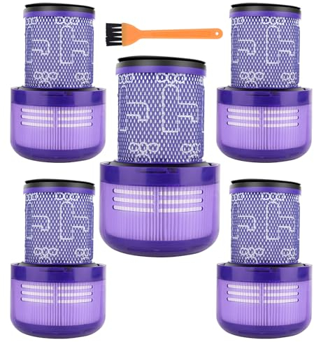 (5 pezzi) V12 Detect Slim Filtri HEPA di ricambio per l'aspirapolvere Dyson V12 Detect Slim/ V12 Slim Absolute/Complete/Motorhead/Absolute +/ Extra, sostituisci il codice. 971517-01