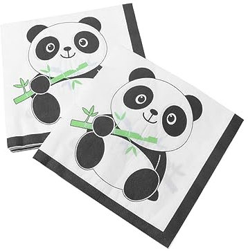 Panda Servietten 40 Stück Stoff für Party und Bankett