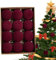 dewdat 12 Stück Velvet Weihnachtskugeln Samt, Beflockte Weihnachtskugeln, Samt-Ornament-Kugel Für Familien, Feiertage, Hochzeit, Weihnachtsbaum-Hängedekoration