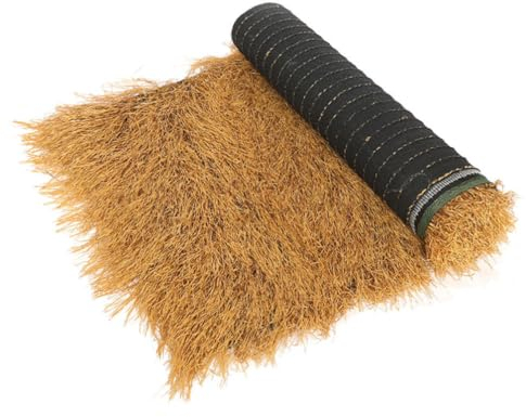 VANZACK Reetgedeckte Hausfliesen Entenblindgras Gefälschtes Strohdach Tiki-hütte Palapa-strohdächer Künstliche Mexikanische Strohrolle Läuferrolle Aus Palmenstroh Kunstrasen Draussen Sport