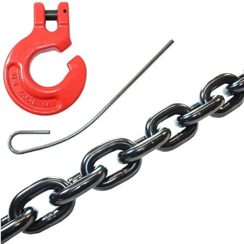 Forstkette Rückekette 8mm 4000kg Güteklasse 8 Rundstahlkette Würgeketten Schleifketten (5 Meter)