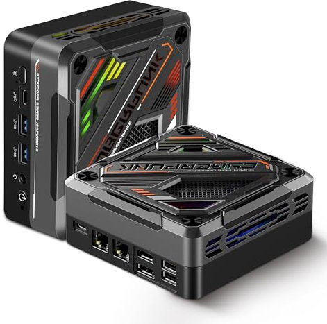 KingnovyPC Ryzen 7 7840HS Mini PC Windows 11 16GB DDR5 5600MHz RAM 512GB SSD Desktop Computer Gigabit Ethernet, 3x4K HD, WiFi6,BT5.2 Black