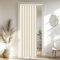 Vatge - Cortina plegable para armario abierto, cortinas de puerta estilo acordeón, alta privacidad, 1 panel con alzapaños, 99 cm de ancho x 198 cm de largo, color crema de mantequilla