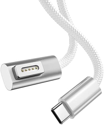 Magnetic L-Tip USB C Cable Compatible with Magnetic 1 MacBook Pro Air, Type-C PD Power Fast Charging Cable Replacement for MacBook Power Supply, Nylon Braided 6ft