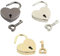 3 serrature con chiave d'amore, serrature con chiave a forma di cuore, lucchetti a cuore retrò, serrature con chiave in metallo, lucchetti domestici