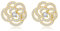 SLUYNZ Solid 925 Sterling Silber CZ Blume Ohrringe Ohrstecker für Damen 1,5CM Kamelie Blume Ohrstecker (B-Gold)
