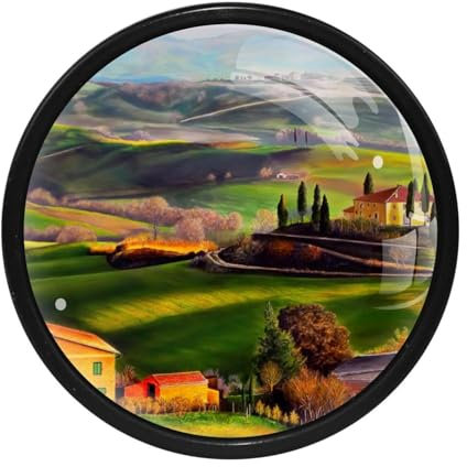 LVTISEE 4 Pack Kitchen Cabinet Knobs, Rural Plain Cabin Log Round Drawer Pulls with Screws Drawer Handles Door Hardware for Dresser Cabinets