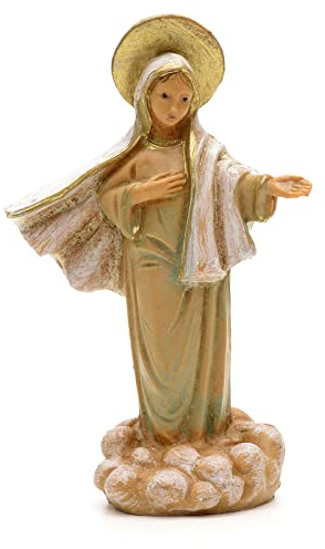 crigema - Religiöse Statue - 7 cm hoch (MADONNA DI MEDJUGORIE)