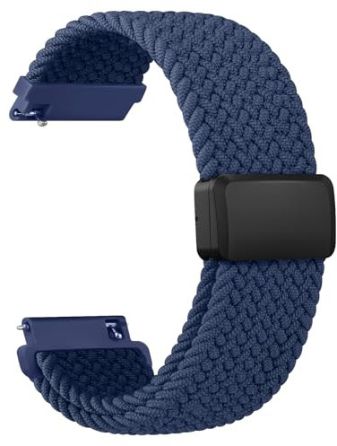 Vancle Nylon 20mm Uhrenarmband Damen Herren, Smartwatch Armband 20mm Sport Gewebtes Ersatzarmbänder mit Einstellbar Magnetverschluss und Schnellverschluss Armbänder für Damen Herren
