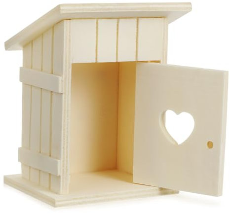 Toyvian Wooden Bird Nest House Finch Parakeet Garden Decoration Hummingbird Nesting Box Bird Breeding House