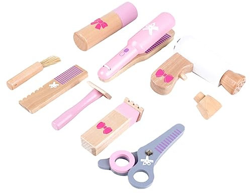 ifundom 1 Satz Simulations-haarschnitttasche Für Holz Haarschnitt Versorgung Cartoon-haarschneider Haarschneider Modell Holzmodell-Ornament Kleines Frühstück Aus Holz Hölzern