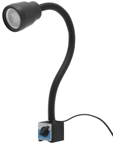 LANNADD Work Light, IP50 Maschinenlampe mit Magnetfuß Magnetische LED Drehmaschine Lampe 5W Flexibel Wasserdicht Arm Licht mit Magnetic Base für Handwerk, CNC, Werkbank (Schwarz und Blau)