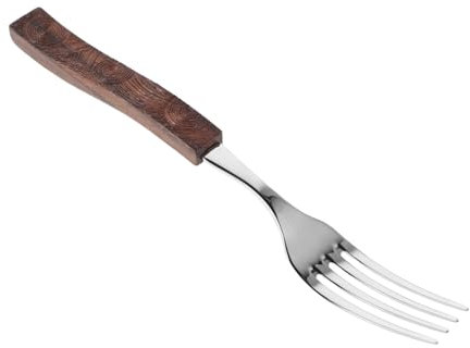 SOIMISS Tenedores De Mesa Mango De Madera Acero Inoxidable Para Ensalada y Para Hogar y Restaurante