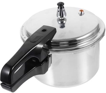 POPETPOP Autocuiseur Aluminium avec Fond Composite Poli Compatible Cuisinière à Gaz et Induction Cuiseur à Pression Pratique pour