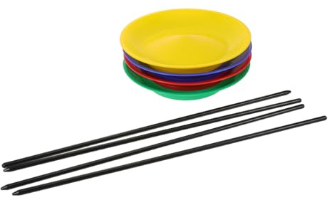 HEALSOPTHY Assiette Tournante pour Ensemble Assiettes De Jonglage avec Baguettes Jouet De pour Entraînement Aux Compétences