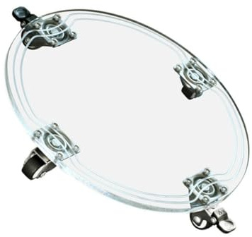 BESTonZON Runder Transparenter Acryl Pflanzenroller - Stabiler Blumentopf Untersetzer mit Rollen - Belastbarer Blumenroller für Innen & Außen - Drehbarer Pflanzenwagen für Große Töpfe