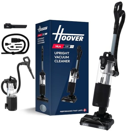 Hoover HL4 Car Upright Vacuum Cleaner 2-in-1 Lift Away, 850W [HL420HMC] | Corded Bagless 2-in-1 Vacuum Upright & Handheld, HEPA Filter, 2.5L Bin, Anti-twist Hair Wrap, LED, Includes Car Detailing Kit