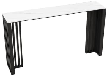 SONGYL-20249 Bartisch für Garten Leichter Luxus-Stehtisch aus Schiefer, for Zuhause, Wohnzimmer, Trennwand, einfacher schmaler Langer Küchen-Esstisch mit Stauraum(Klein)