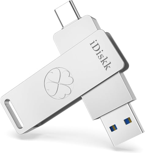 iDiskk USBC SSD Flash Drive 512GB für iPhone 15/16/17/Android Phone/PC/Mac | Typ C+ USB A USB 3.2 Gen2 Solid State Thumb Drive, Foto-Stick Datenspeicher, bis zu 500 MB/s