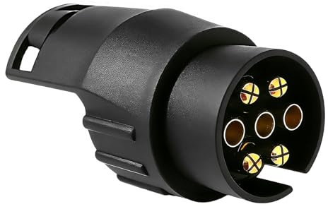 ZynoMUCH 7 Pin To 13 Pin Towing Adaptor, Socket Plug for Trailer, Caravan | 7pin To 13pin Adapter Converter, for RV, Boat, Cars, Trucks – Durable Towing Adapter Socket Plug with Converter Function