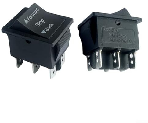 Ensemble d'interrupteurs à bascule avant et arrière pour voitures autoportées 6 V 12 V 24 V CC - Prise en charge de la tension double (marche avant et arrière)