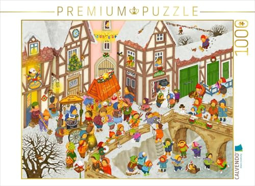 CALVENDO Puzzle Mein Dorf im Winter | 1000 Teile Lege-Größe 64 x 48 cm Foto-Puzzle für glückliche Stunden