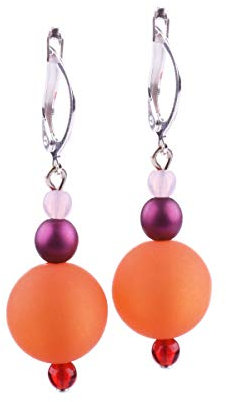 Materialmix Ohrringe Amelie (orange)