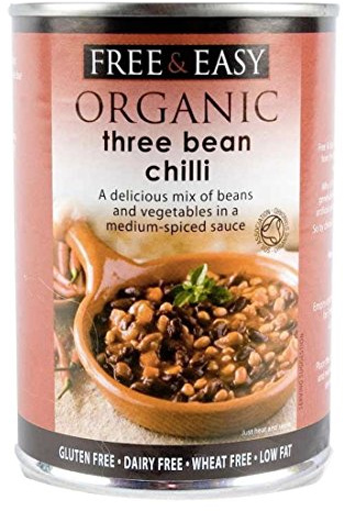Free & Easy | Three Bean Chilli - og | 2 x 6 x 400g