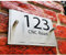 Personalised House Number Plaque Door Sign And Street Name Multiple Designs With Brushed Aluminium Backing Plate With Clear Acrylic And Silver Bolts