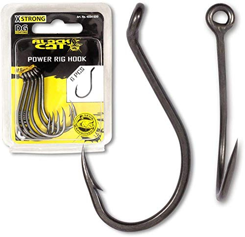 Black Cat DG Coating 5/0 Power Rig Haken 6Stück