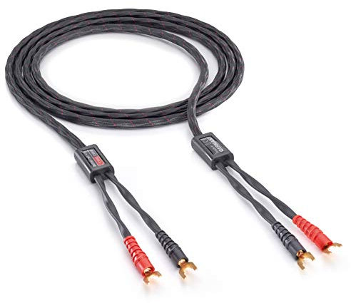 Eagle Cable by INAKUSTIK – 31070030 – Lautsprecherkabel High End Deluxe | Made in Germany - audiophiles LS-Kabel - 4x2,97 mm² Concentric Copper-Leiter | 2x3m Set | BFA-Bananas aus Beryllium-Kupfer