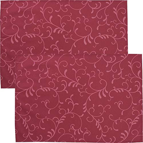 Erwin Müller Tischset Essen 2er-Pack abwaschbar Burgund Größe 35x50 cm
