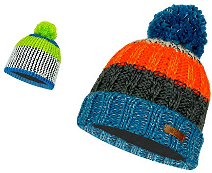 BOGG BORN IN SWEDEN POM Mütze für Kinder und Teenager, bunte Bommelmütze für Jungen und Mädchen, Wintermütze, Herbstmütze, Kindermütze mit Bommel
