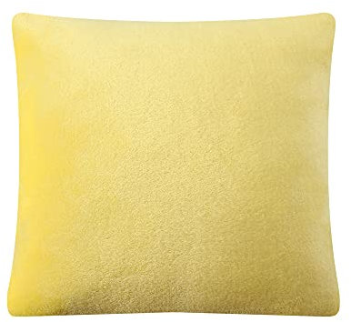 Mixibaby Kissenbezug Dekokissen Kissenhülle Kissen Bezug Sofakissen Plüsch Flanell 40X40, Farbe:Vanille Gelb