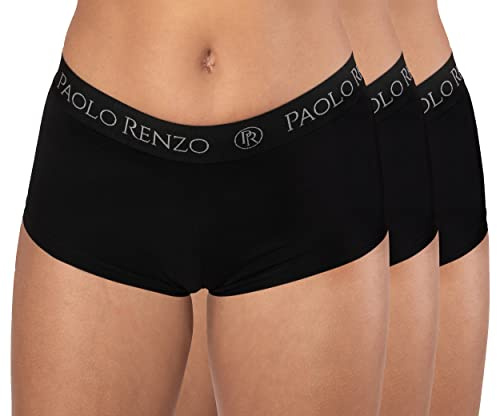 Paolo Renzo 3er/6er Set Damen Sport Underwear Modern-Sports-Collection - Cotton-Bustier - String Tanga - Panty - Hüftslip - Bikini-Slip - Bralette