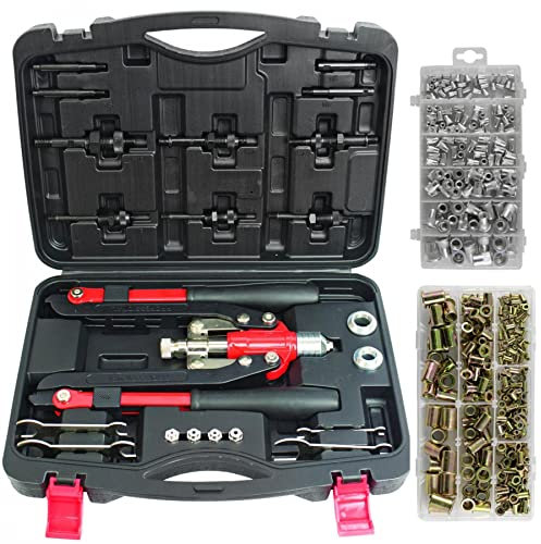 PINCE A RIVET ET INSERT + ASSORTIMENTS 235 INSERTS ACIER ET 150 ALU
