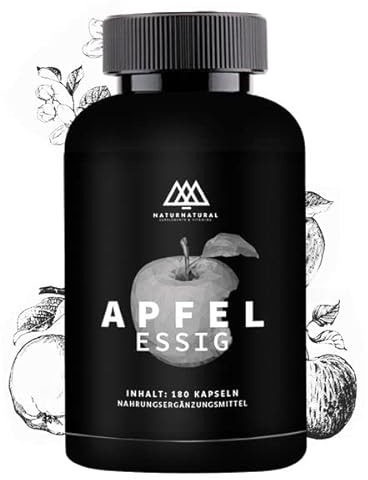 APFELESSIG | Apfelessig Pulver - 180 Stück - 3 Monate | Stoffwechselkapseln | Apple Cider Vinegar | Ideal für Entgiftung - Reinigung & Verdauung - Vegane Kapseln & Laborgeprüft