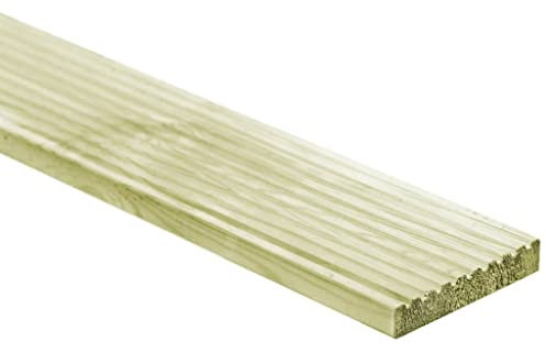 INLIFE 318563 Lot de 8 lames de terrasse en bois de pin imprégné 1,16 m² 1 m 26,1 kg